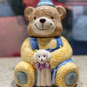 Antique Teddy Bear cookie/storage jar